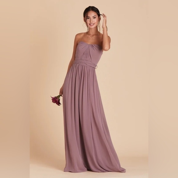 Birdy Grey Mauve Strapless Wedding Dress - Picture 4 of 10